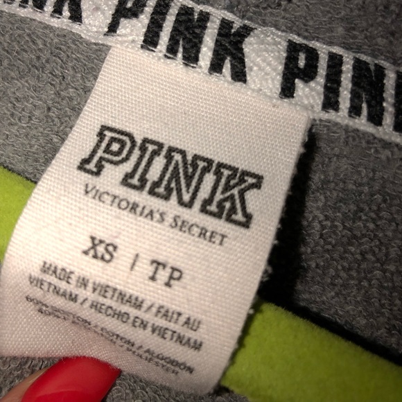 PINK sweatshirt with V neck - Picture 2 of 2